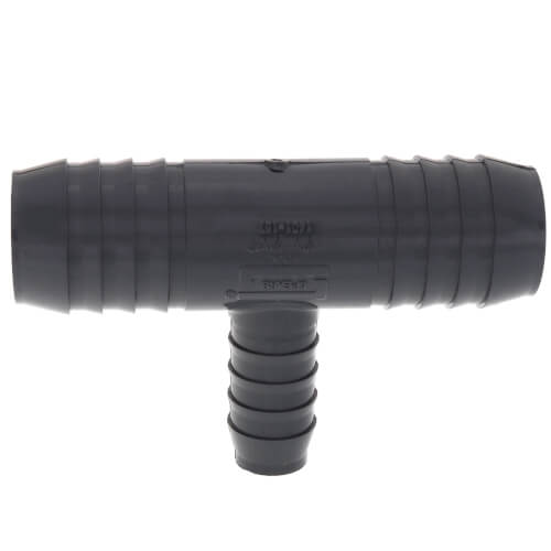 Main product image of 1-1/4" x 1-1/4" x 3/4" PVC Barbed Insert Reducing Tee (Insert x Insert x Insert)