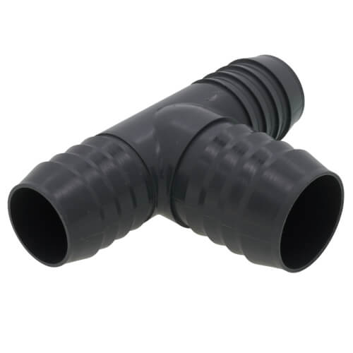 Main product image of 1-1/4" x 1-1/4" x 1-1/2" PVC Barbed Insert Reducing Tee (Insert x Insert x Insert)