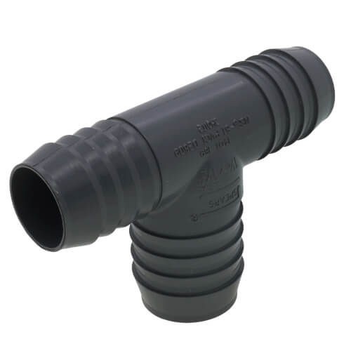 Main product image of 1-1/4" x 1-1/4" x 1-1/2" PVC Barbed Insert Reducing Tee (Insert x Insert x Insert)
