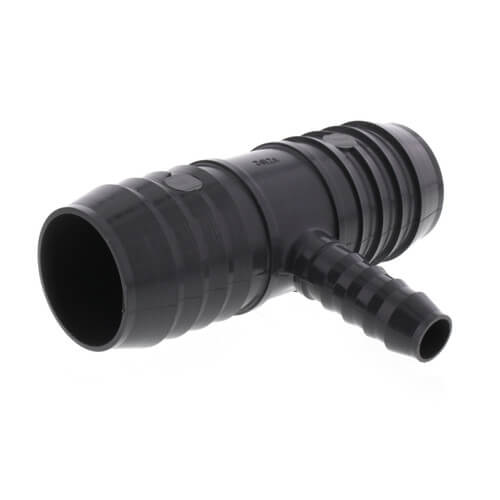 Main product image of 1-1/2" x 1-1/2" x 1/2" PVC Barbed Insert Reducing Tee (Insert x Insert x Insert)