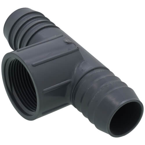Main product image of 1-1/4" Barbed PVC Tee (Insert x Insert x FIPT)