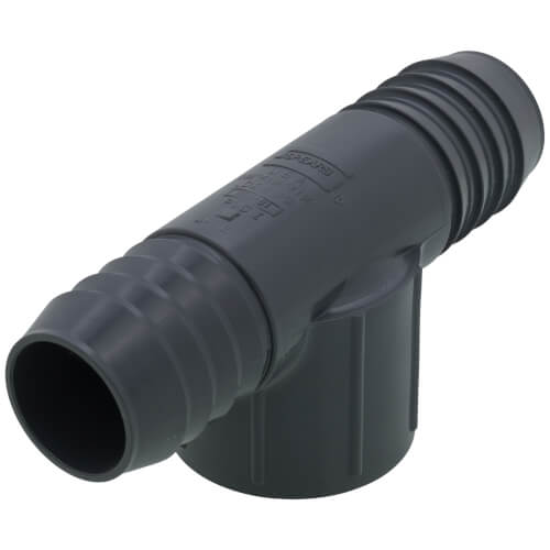 Main product image of 1-1/4" Barbed PVC Tee (Insert x Insert x FIPT)