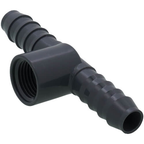 Main product image of 1-1/2" Barbed PVC Tee (Insert x Insert x FIPT)