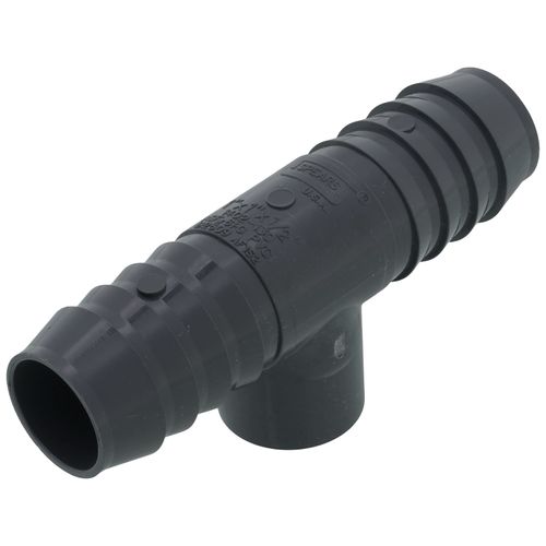 Main product image of 1" x 1" x 1/2" PVC Barbed Insert Reducing Tee (Insert x Insert x FIPT)