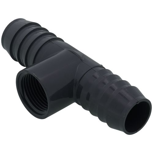Main product image of 1" x 1" x 3/4" PVC Barbed Insert Reducing Tee (Insert x Insert x FIPT)