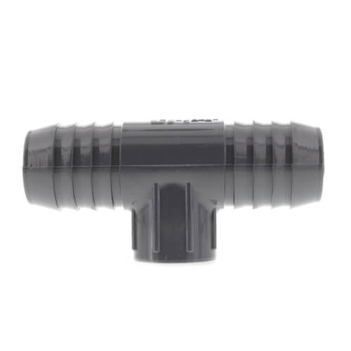 1-1/4" x 1-1/4" x 3/4" PVC Barbed Insert Reducing Tee (Insert x Insert x FIPT)