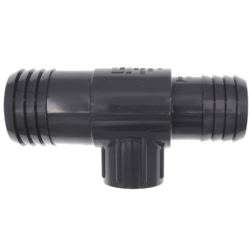 Main product image of 1-1/2" x 1-1/4" x 3/4" PVC Barbed Insert Reducing Tee (Insert x Insert x FIPT)