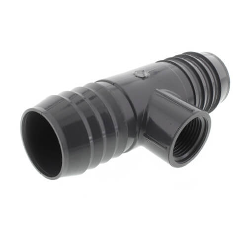 Main product image of 1-1/2" x 1-1/2" x 3/4" PVC Barbed Insert Reducing Tee (Insert x Insert x FIPT)