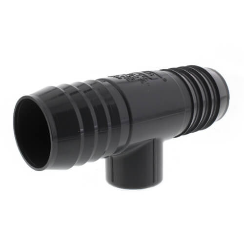 Main product image of 1-1/2" x 1-1/2" x 3/4" PVC Barbed Insert Reducing Tee (Insert x Insert x FIPT)