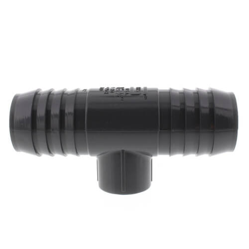 Main product image of 1-1/2" x 1-1/2" x 3/4" PVC Barbed Insert Reducing Tee (Insert x Insert x FIPT)