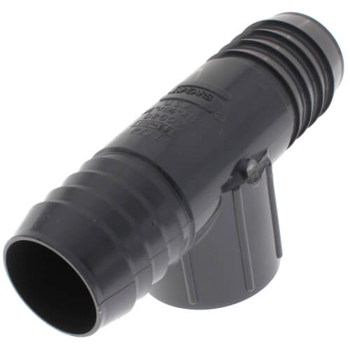 Main product image of 1-1/2" x 1-1/2" x 1-1/4" PVC Barbed Insert Reducing Tee (Insert x Insert x FIPT)