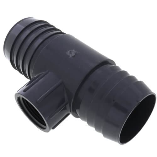 Main product image of 2" x 2" x 1" PVC Barbed Insert Reducing Tee (Insert x Insert x FIPT)