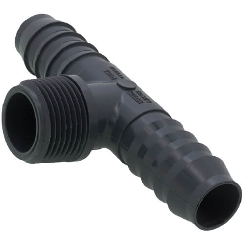 Main product image of 3/4" Barbed PVC Tee (Insert x Insert x MIPT)