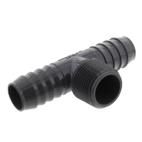 Main product image of 1" Barbed PVC Tee (Insert x Insert x MIPT)
