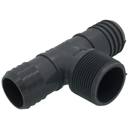 Main product image of 1-1/4" Barbed PVC Tee (Insert x Insert x MIPT)