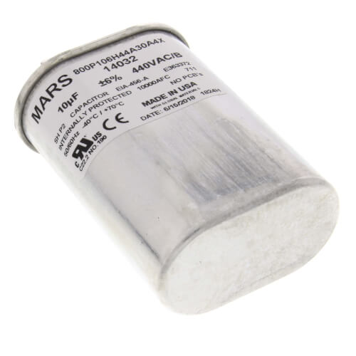 Main product image of 10 MFD Oval Run Capacitor (440/370V)