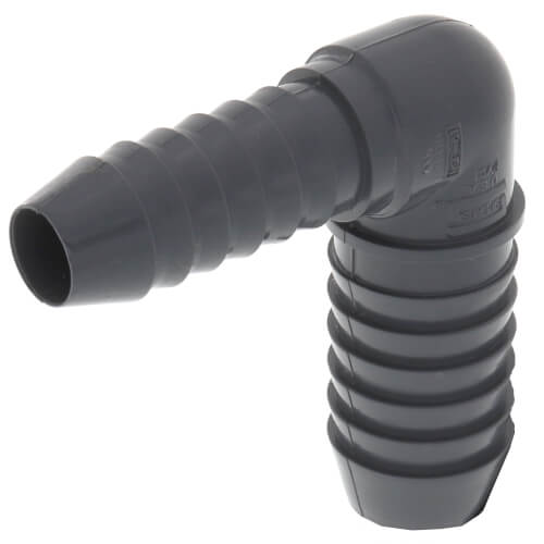 Main product image of 3/4" x 1/2" 90° PVC Insert Reducing Elbow (Insert x Insert)