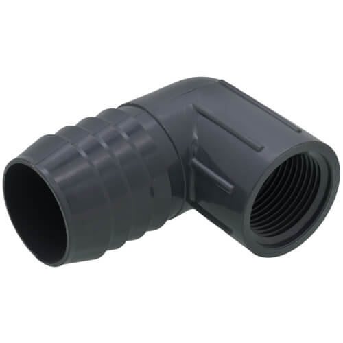 Main product image of 1-1/2" x 1" 90° PVC Insert Reducing Elbow (Insert x FIPT)
