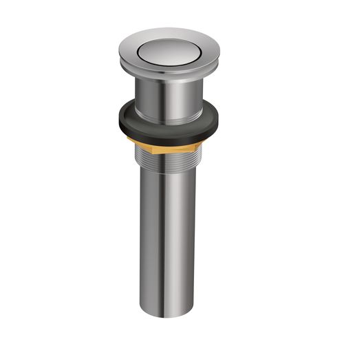 Main product image of Spring Loaded Push Button Bathroom Drain Assembly, Without Overflow, 140780 (Chrome)