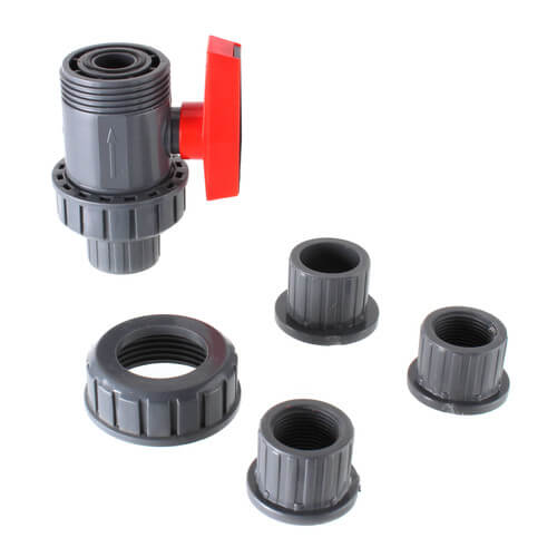 Main product image of 3/4" Gray PVC True Union Ball Valve