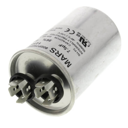 Main product image of 7.5 MFD Round Run Capacitor (440/370V)