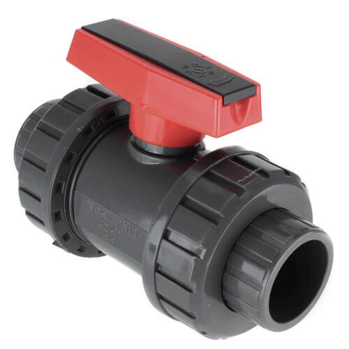 Main product image of 1" Gray PVC True Union Ball Valve