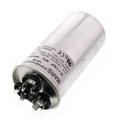 Main product image of 30/3 MFD Round Run Capacitor (440/370V)