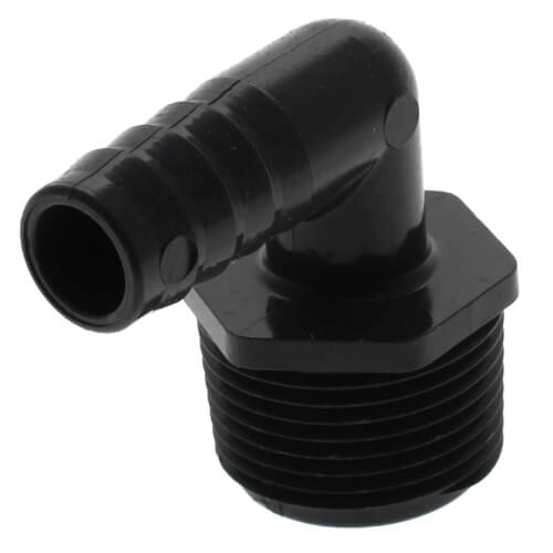 3/8" x 3/4" 90° PVC Insert Reducing Elbow (Insert x MIPT)