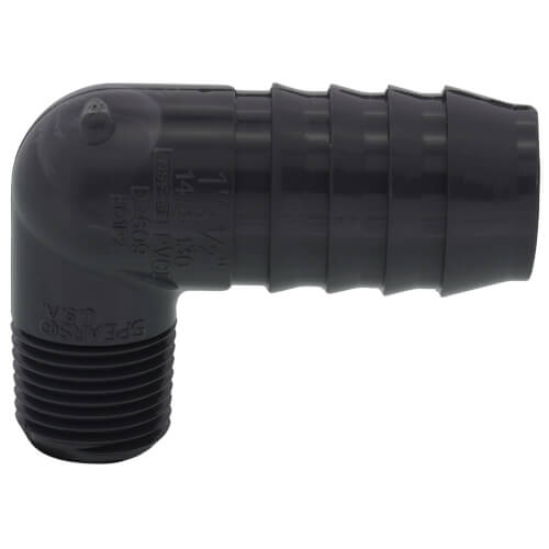 1" x 1/2" 90° PVC Insert Reducing Elbow (Insert x MIPT)