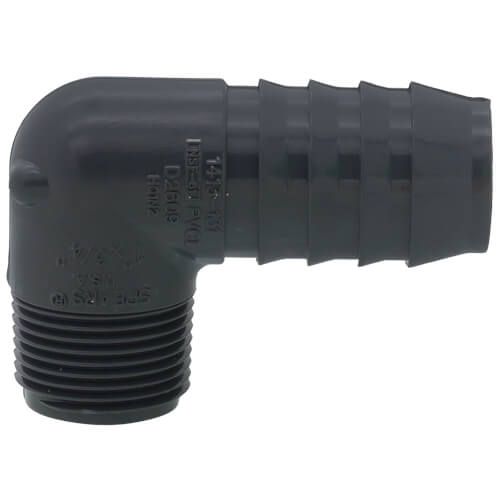 1" x 3/4" 90° PVC Insert Reducing Elbow (Insert x MIPT)