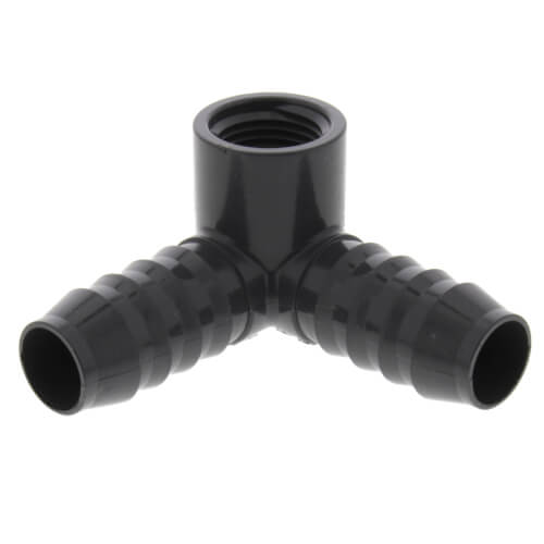 3/4" x 3/4" x 1/2" 90° PVC Insert Side Outlet Elbow (Insert x Insert x FIPT)