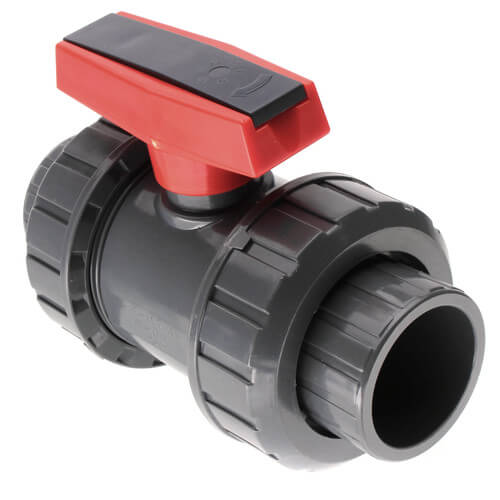 Main product image of 1-1/4" Gray PVC True Union Ball Valve
