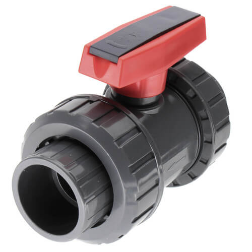 Main product image of 1-1/4" Gray PVC True Union Ball Valve