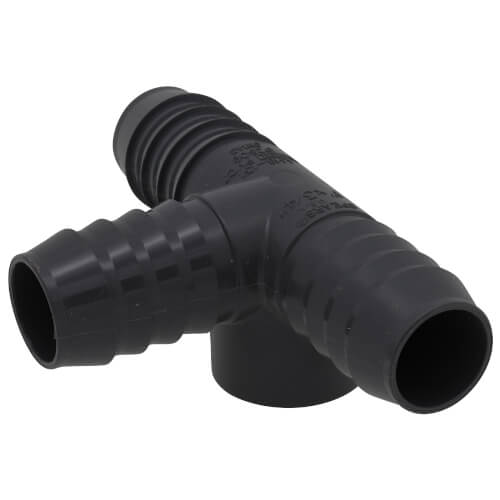 Main product image of 1" x 1/2" PVC Barbed Insert Reducing Side Outlet Tee (Insert x FIPT)