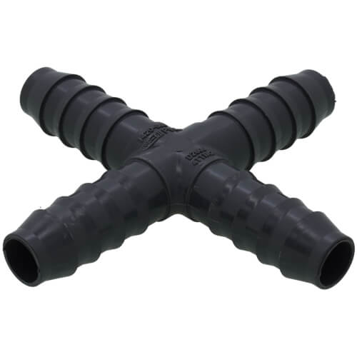 Main product image of 1/2" PVC Barbed Insert Cross (Insert x Insert x Insert x Insert)