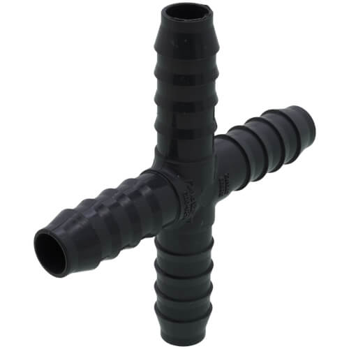Main product image of 1/2" PVC Barbed Insert Cross (Insert x Insert x Insert x Insert)