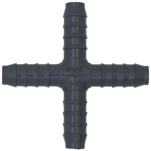 Main product image of 1/2" PVC Barbed Insert Cross (Insert x Insert x Insert x Insert)