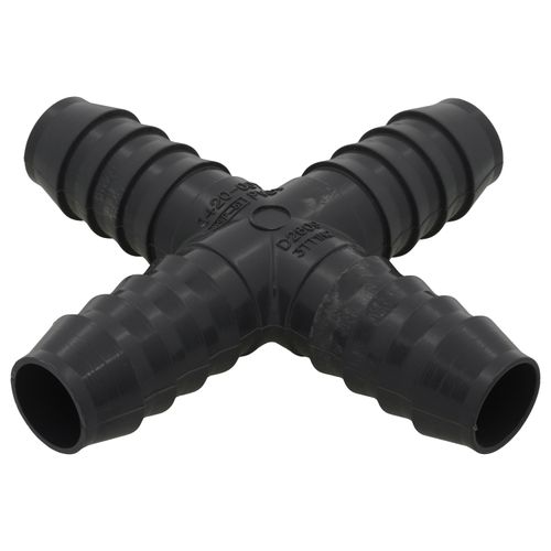 Main product image of 3/4" PVC Barbed Insert Cross (Insert x Insert x Insert x Insert)