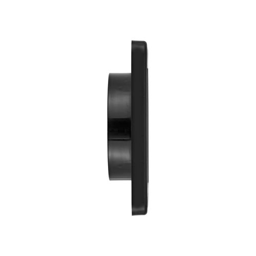 Main product image of 4" Black Plastic Single Flap Wall Exhaust Vent w/ Bug Screen