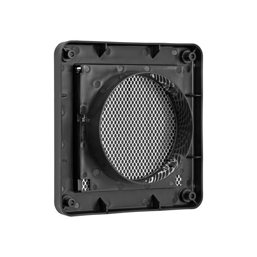 Main product image of 4" Black Plastic Single Flap Wall Exhaust Vent w/ Bug Screen