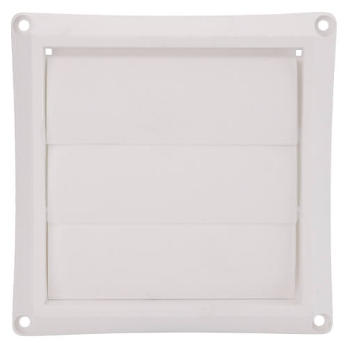 4" White Plastic Louvered Vent