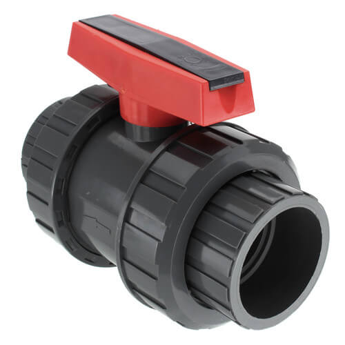 Main product image of 2-1/2" Gray PVC True Union Ball Valve