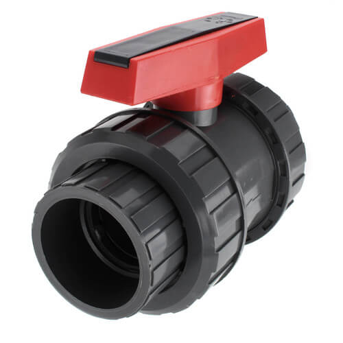 Main product image of 2-1/2" Gray PVC True Union Ball Valve