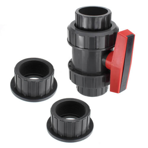 Main product image of 2-1/2" Gray PVC True Union Ball Valve