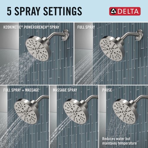 Main product image of Nicoli Monitor 14 Series H2okinetic Shower (Stainless), 142749-SS