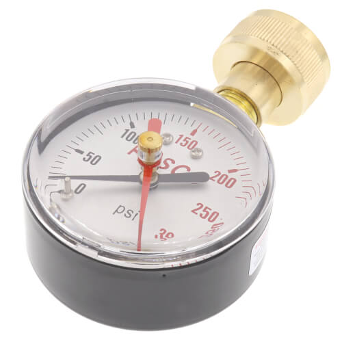 Main product image of 3/4" FHT 0-300 psi Lazy Hand Water Test Gauge