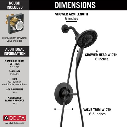 . 142840-BL-I - Delta 142840-BL-I - Arvo 14 Series Shower Trim w