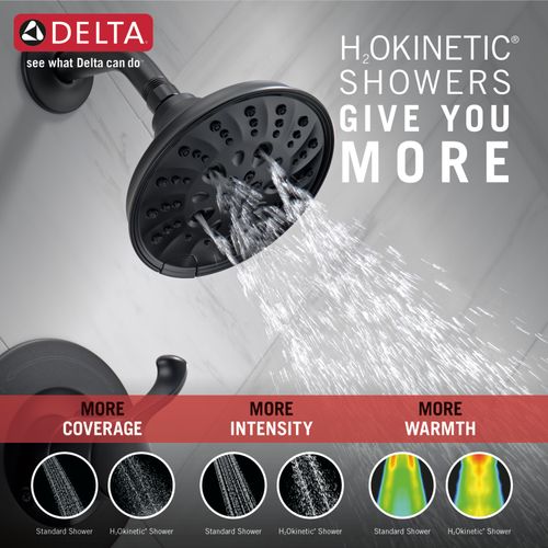 Main product image of 14 Series Shower Trim w/ Rough (Matte Black), 142897-BL