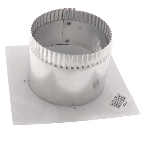 Main product image of 4" Aluminum White Eave Vent, 6" Square Flange, 3" Collar