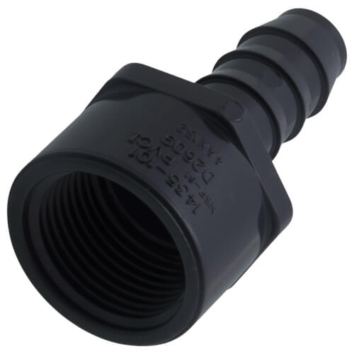 Main product image of 3/4" x 1/2" PVC Barbed Insert Reducing Female Adapter (FIPT x Insert)